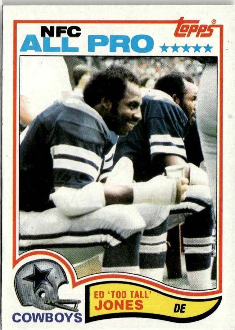 Ed Jones earned the nickname “Too Tall” simply because of his size — at 6-foot-9, he towered over most players and used that length to disrupt passing lanes and swallow quarterbacks. #DallasCowboys #NFL