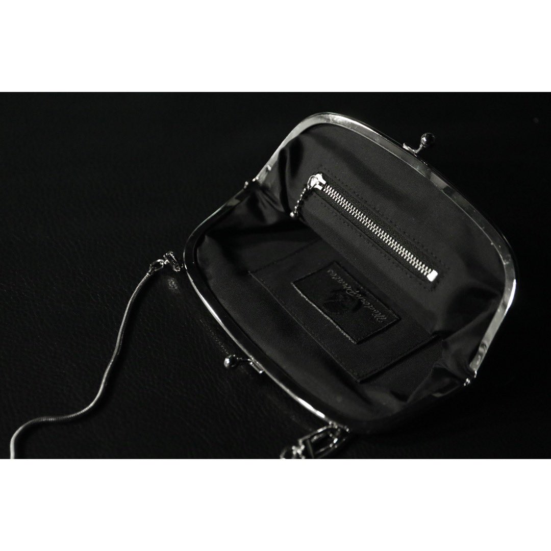 スパレコ×モダンパイレーツ スクエア型ポーチ Leather 18cm Comb Shaped Clasp Pouch / Modern Pirates Skull Design