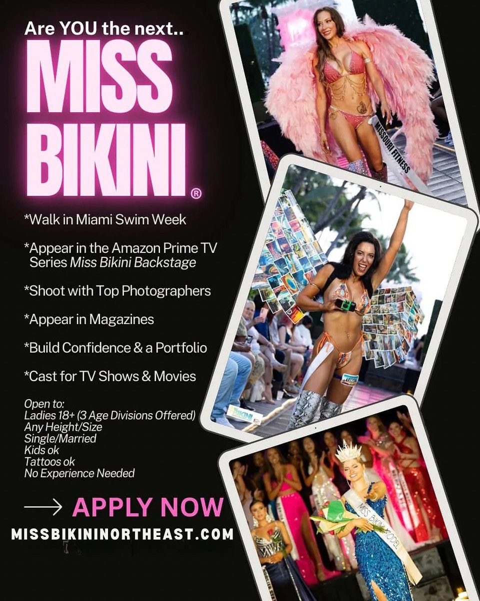 REPRESENT THE USA IN CHINA 🇺🇸🇨🇳AMAZON PRIME FEATURES 📺Exclusive entrepreneurial empire building
Entry: $350 | DEADLINE APPROACHING: Feb 28, 2026

SECURE YOUR SPOT NOW: missbikininortheast.com 
Don't let someone else take YOUR crown! #missbikininortheast