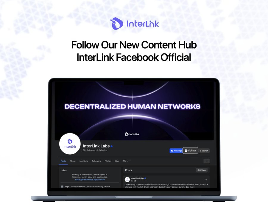 SomarajuT63906's tweet photo. “Stay connected with the future of decentralized human networks.
Follow InterLink on Facebook for updates, insights, and innovations shaping the next digital era.”

#InterLink #InterLinkLabs #DecentralizedNetworks #Web3Community #FutureOfConnectivity https://t.co/3TLd5ShIoi