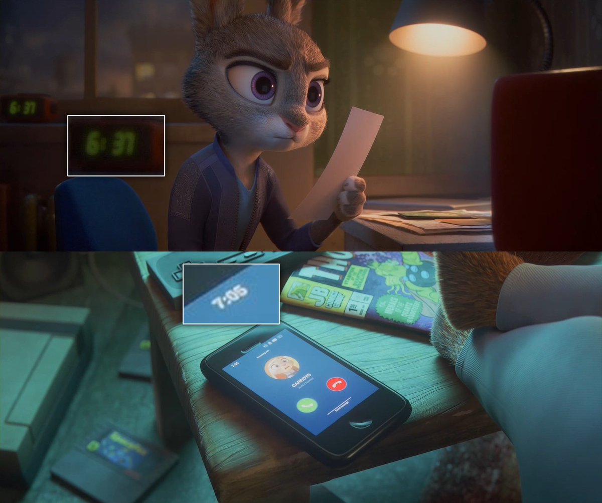 cherrycake6844's tweet image. 어떤팬이 닉이랑 주디가 어느정도 거리에 떨어져 사는지 시계를 통해 추측하려고했는데 자레드 감독님이 주디가 갈라복장 챙겨가는 시간도 있었을거래 ㅁㅊ 생각보다 가까이에 사나본데..? 그리고 갈라복장 그사이에 산건가? 아니면 맞춰놨던걸 픽업만 한걸까 궁금하다