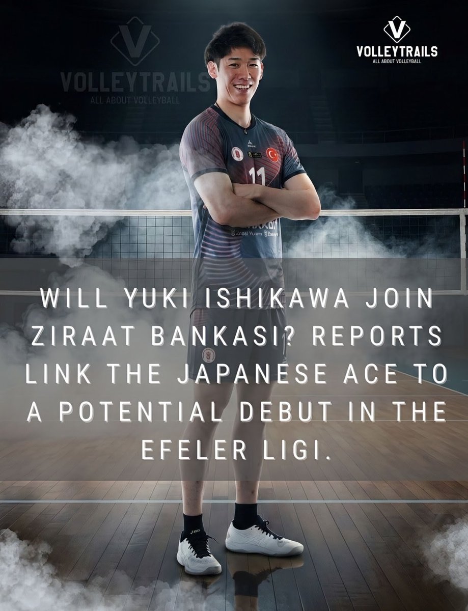 volleytrails's tweet photo. 🇯🇵 Japanese ace Yuki Ishikawa is reportedly headed to 🇹🇷 Ziraat Bankası next season! While the high-profile transfer hasn't been officially confirmed, it would mark his first-ever professional stint in Türkiye.

#volleyball #バレーボール https://t.co/vAwu0HShr1