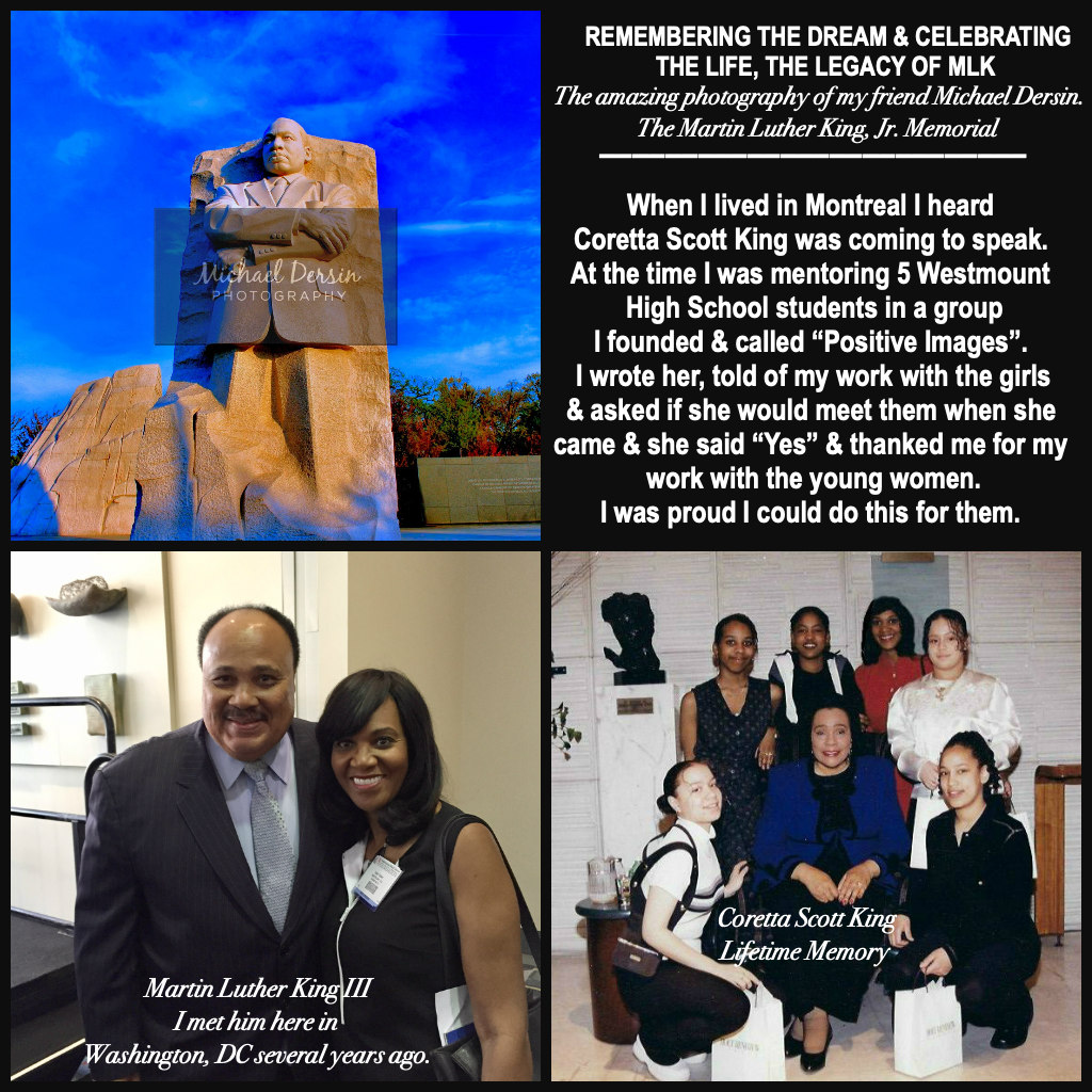 TolbartTalks's tweet photo. Remb. MLK Jr. on this day his work/legacy. Blessed to have met Coretta Scott King &amp; to have given the gift of meeting her to 5 young women I mentored when I lived in Montreal. Honored to speak with MLK III several yrs ago about his Father's work.  #thedream #Mlkday @OfficialMLK3 https://t.co/cxcD8vrQ6Z