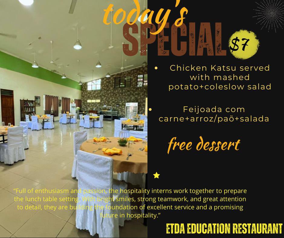 TUE 20/1/26 - Today’s menu!