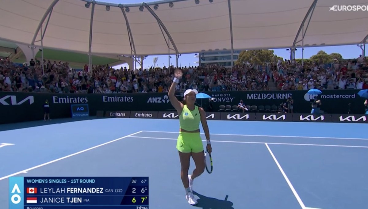Janice Then from Indonesia takes out 22nd seed Leylah Fernandez in straights. 

What a win!