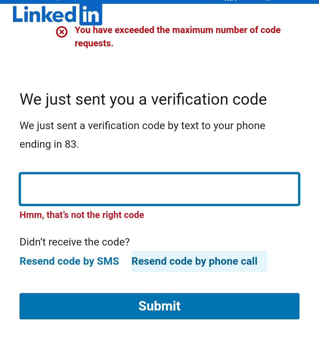 rjsrkians's tweet photo. Dear @LinkedIn
For the past 6–7 months, I have been unable to access my account. I also received an email about suspicious activity from Hong Kong. I was able to change my password, but I still can't log in and I am stuck at this step.
Please help to regain access to my account. https://t.co/rQuUuPJ5K0