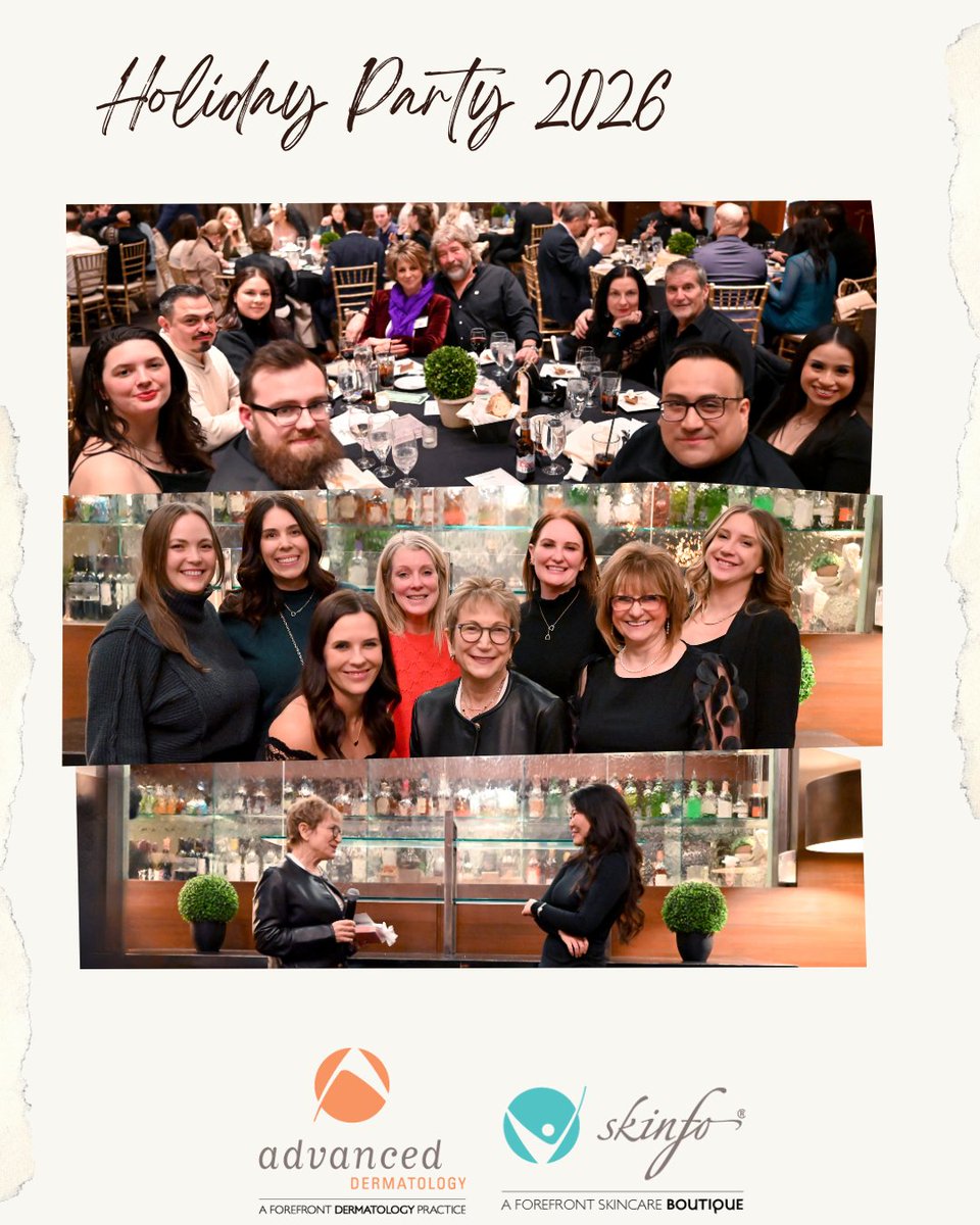 advdermatology's tweet image. Big thanks to all staff at Advanced Dermatology and skinfo® for coming to our 2026 Holiday Party! Special thanks to Saranello's for hosting our get-together and The Murder Mystery Company for keeping us engaged in an exciting dinner murder mystery!

#holidayparty #northshore