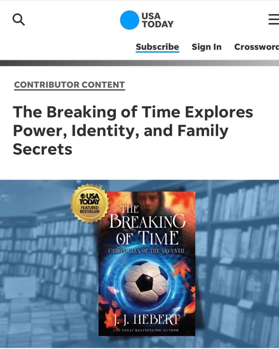 authorjjhebert's tweet photo. 🙏Excited to see The Breaking of Time: Chronicles of the Arvynth featured by USA Today!

“Known for his cinematic writing, strong worldbuilding, and character development, Hebert’s The Breaking of Time is an exciting start to a new series.” https://t.co/3w4MOSAbmn

An urban fantasy rooted in family, identity, and the cost of power. Grateful for the thoughtful coverage and the readers discovering Daniel Ward’s story.

#urbanfantasy #urbanfantasybooks #fantasybooks