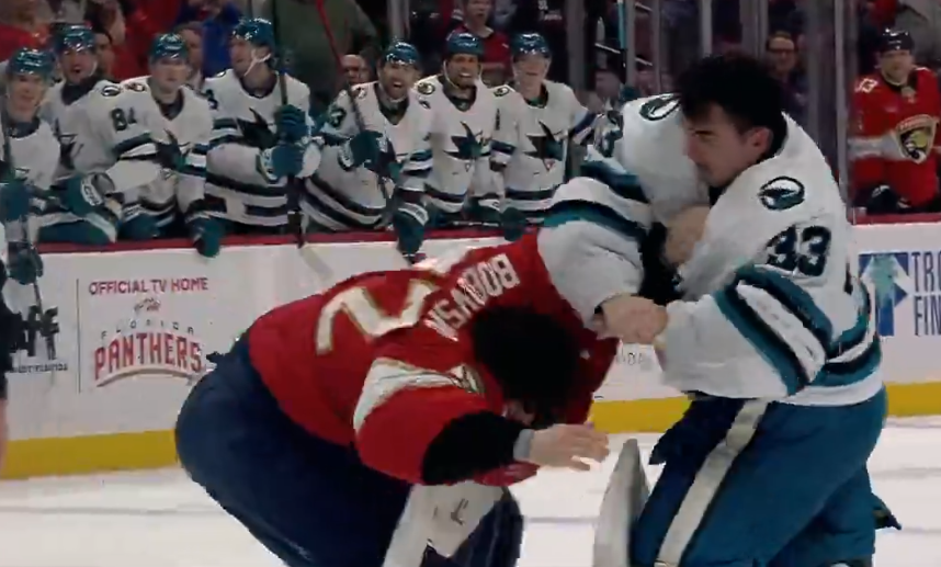 LetsGoSharks's tweet photo. Sharks sweep Panthers with 4-1 win ----
Game accented by Nedeljkovic v Bobrovsky fight
Story: https://t.co/IoVyCfoUII
#TheFutureIsTeal vs #TimeToHunt #SJSvsFLA #LetsGoSharks #SJSharks https://t.co/AaWnCvNcgJ
