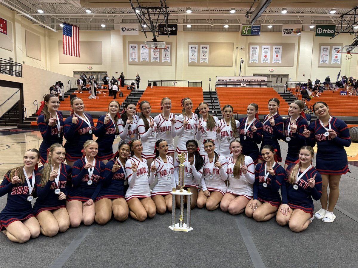 Patriot Shoutout to our Varsity Cheer Squad who won 1st place and won the battle of the best at the Midland Competition for the loudest crowd this past weekend! Our Freshman Cheer Squad also won 1st place in their category! Great job, Patriots! <a href="/MSPatriotCheer/">Millard South Cheer</a> #MillardSouthFamily