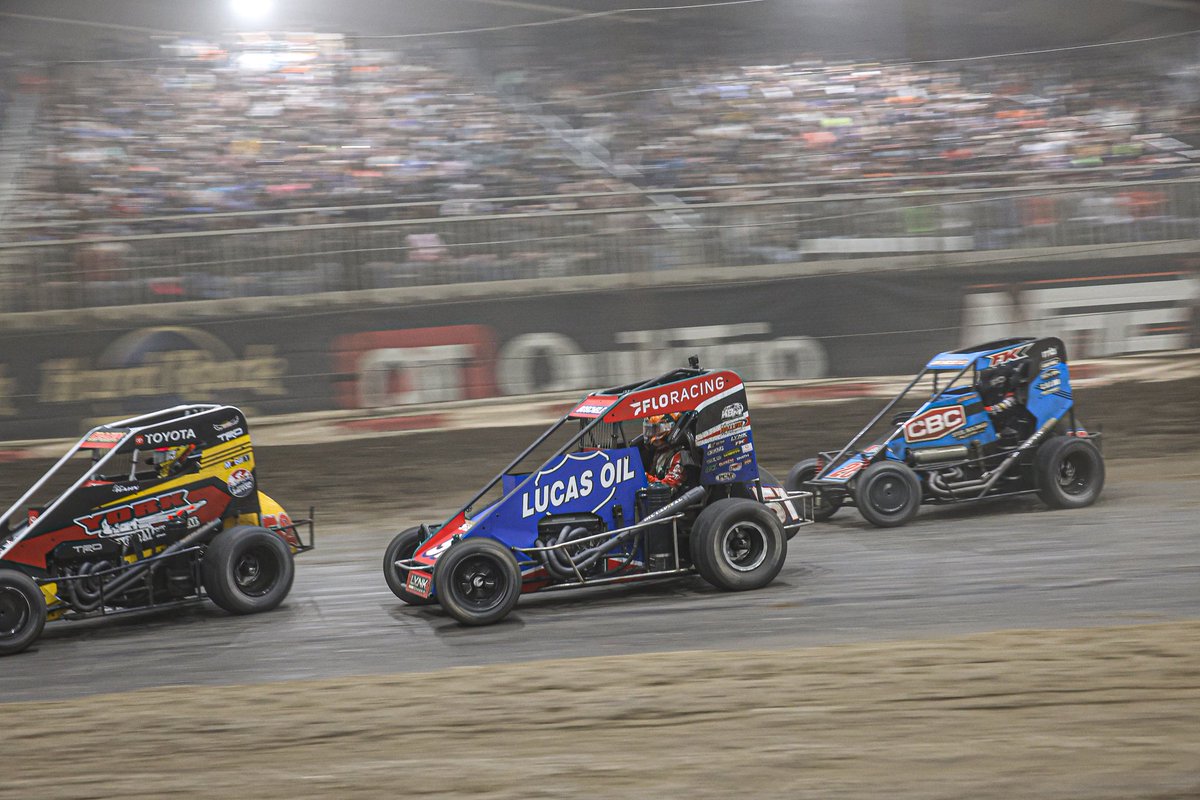 First ever Chili Bowl A-Main start ✅

Ended up getting by nine cars to finish 14th. Huge thanks to <a href="/KyleBusch/">Kyle Busch</a> for the opportunity to drive this thing, Big Al for giving me an amazing car to race all week, <a href="/AndrewFelker11a/">Andrew Felker</a> for all of his help, and the fans that make the Chili