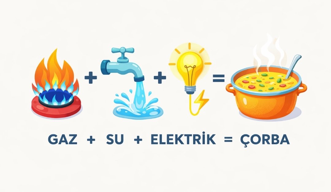Gaz, su, elektrik olmadan çorba yapamazsınız