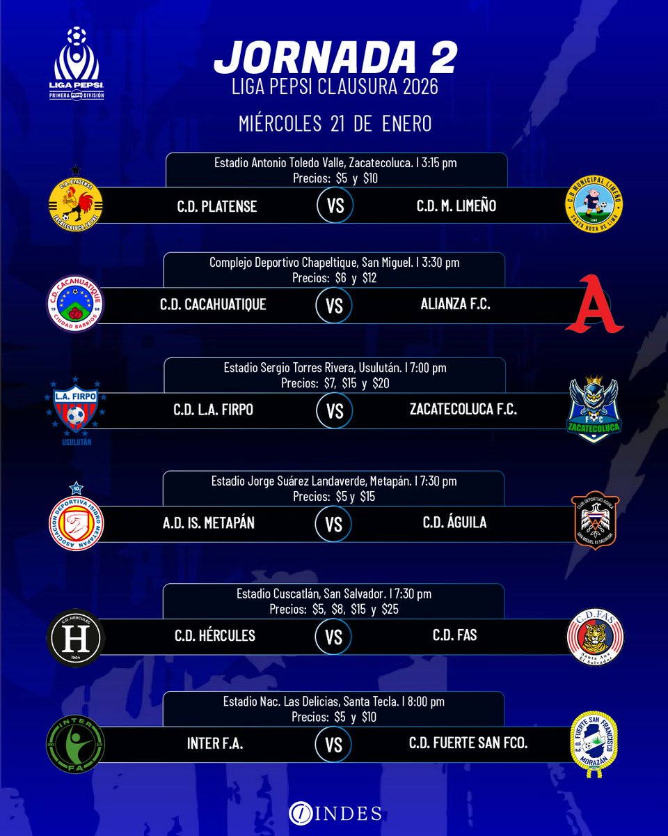 primerafutboles's tweet photo. Estos son los partidos de la 𝗝𝗼𝗿𝗻𝗮𝗱𝗮 𝟮 ✅

⬇️📆⌚️🏟️🎟️⬇️

#LigaPepsi #NuestraPasión #Clausura2026 https://t.co/L5kbR0u00H