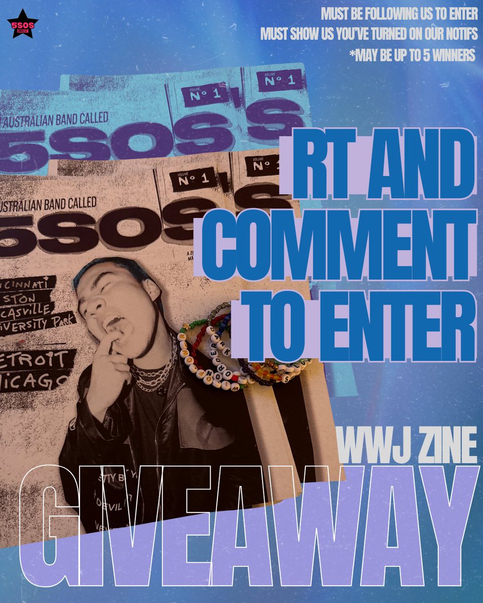 5SOSDigest's tweet photo. In honor of Calum’s birthday coming up later this week, we are hosting a giveaway for up to 5 Calum zines from WWJ + some extra goodies!

Interested in winning one of the zines? All you have to do is follow us, rt, and show us our notifs are on! Ends later this week! 🌟 https://t.co/mBExgdWIJh