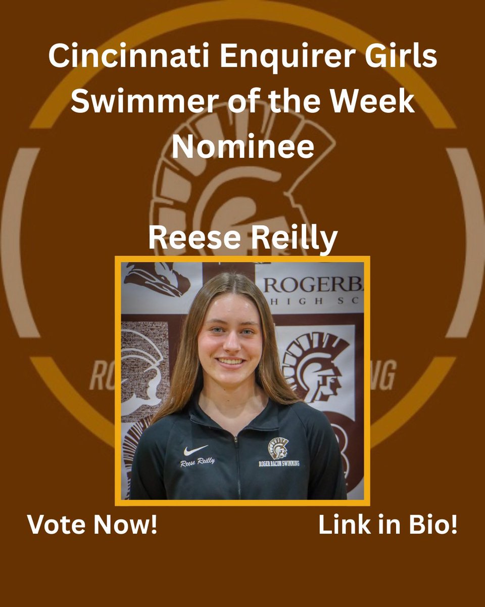 RogerBaconSwim's tweet image. Senior Reese Reilly has been nominated for Swimmer of the Week after her amazing performance this weekend! Vote every hour at the link below! ⬇️⬇️⬇️ #hailspartans