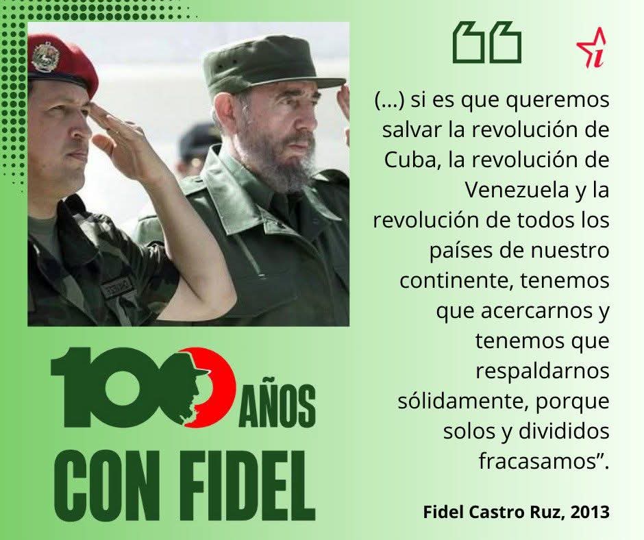 #100AñosConFidel 
#CubaEstáConVenezuela