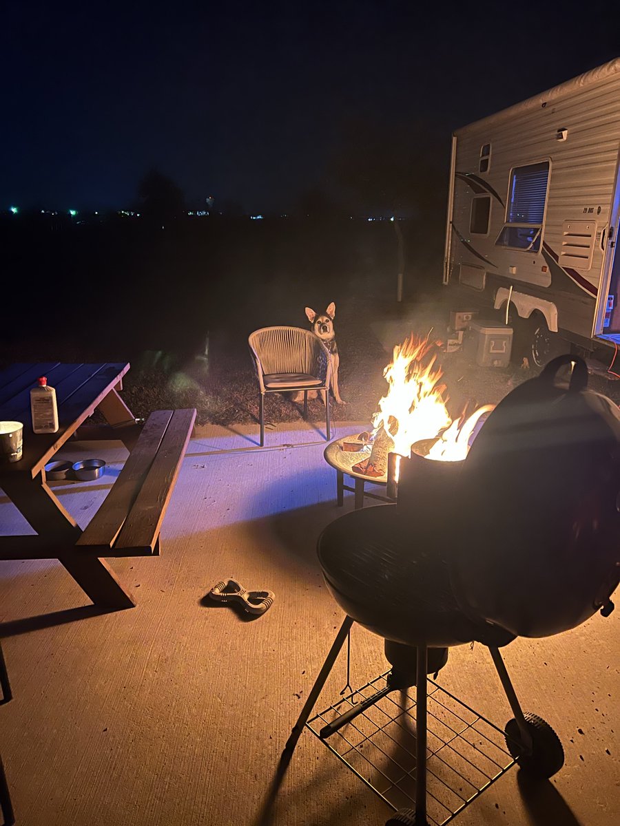 Just a man and his dog.