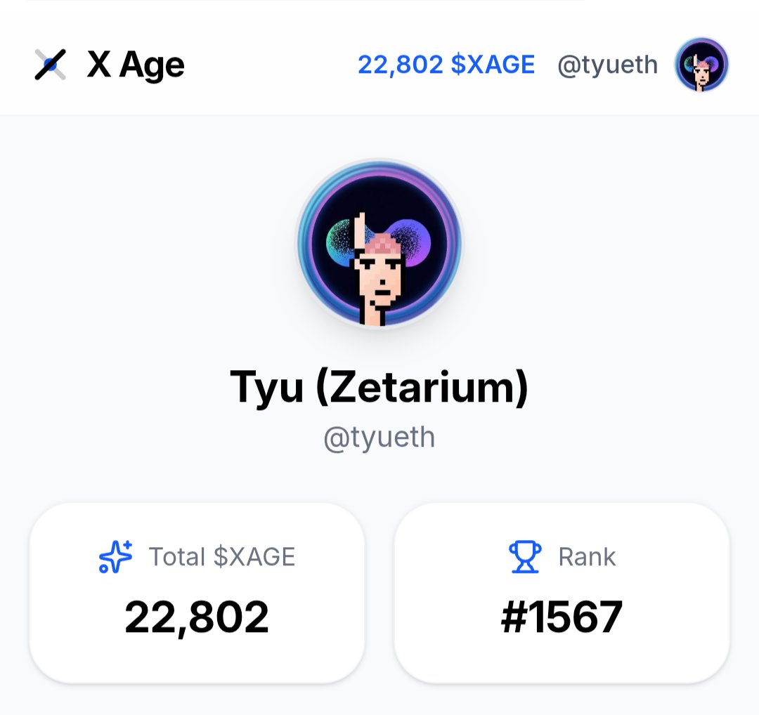 Tyu (Zetarium) $XAGE tweet media