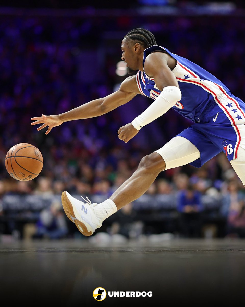 UnderdogNBA's tweet photo. Tyrese Maxey in win vs. Pacers:

29 PTS
8 AST
8 STL

Tied for most steals in a game this season.

First player since Chris Paul in 2012 to reach those numbers in a game. https://t.co/T5G1fIgAqK
