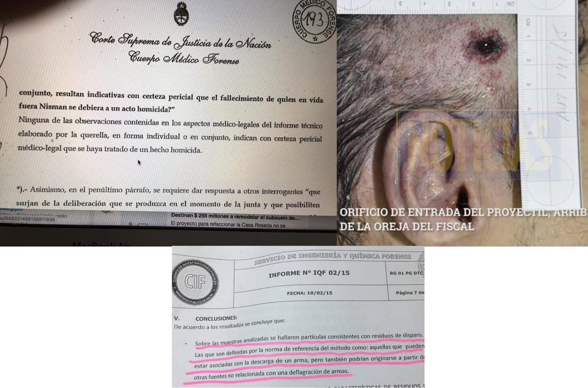 🚨⛔✅ Como lo confirmó la Corte Suprema, Nisman se suicidó, lo marcan tambien las pericias. Se suicidó en un baño que tenía solo una entrada y su cuerpo trababa la puerta del lado de adentro, el arma solo tenía la huella de Nisman. El que gastó la guita en trolas se suicidó.