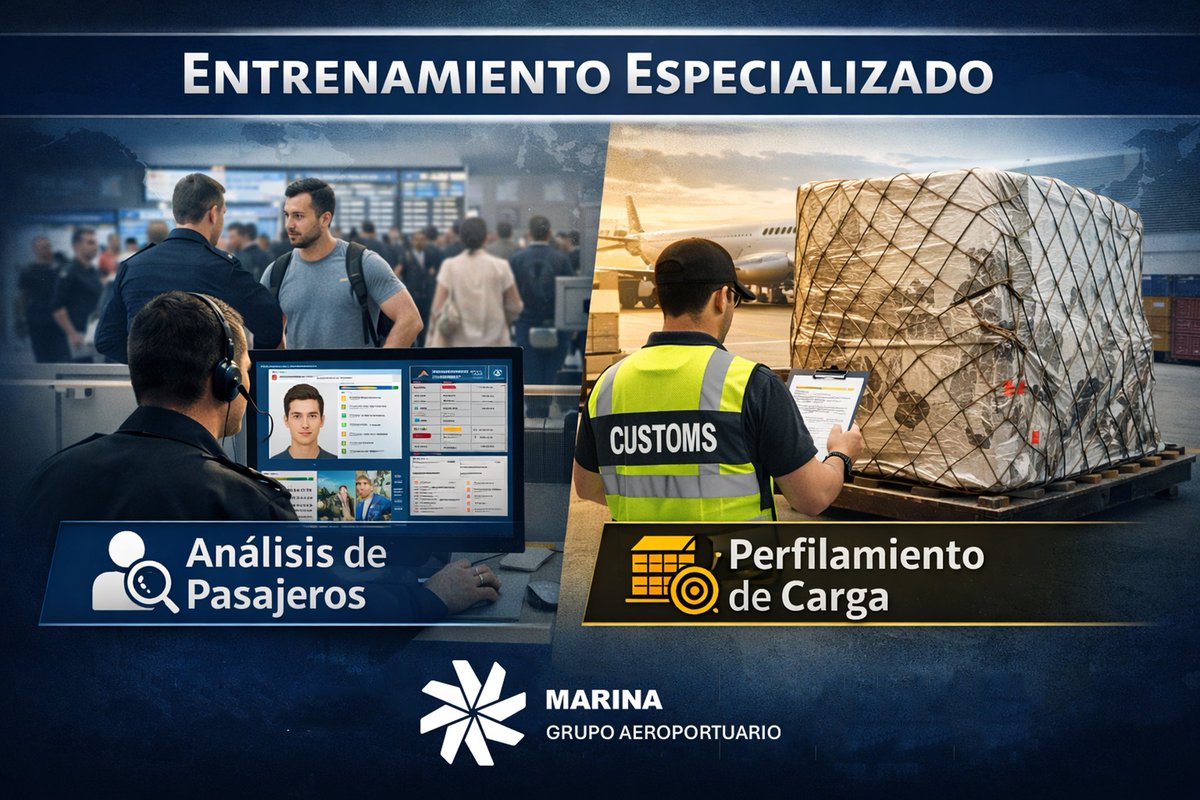 Este lunes inició el Entrenamiento del Programa de Control de Pasajeros y Carga (PCPC) en el #AIBJCM, con el apoyo de <a href="/UNODC_WCO_CCP/">CCP/Global</a>, la <a href="/WCO_OMD/">World Customs Organization</a> e <a href="/INTERPOL_HQ/">INTERPOL</a>, para fortalecer el análisis de riesgo y la detección de nuevas tendencias delictivas en el ámbito aeroportuario. Lo
