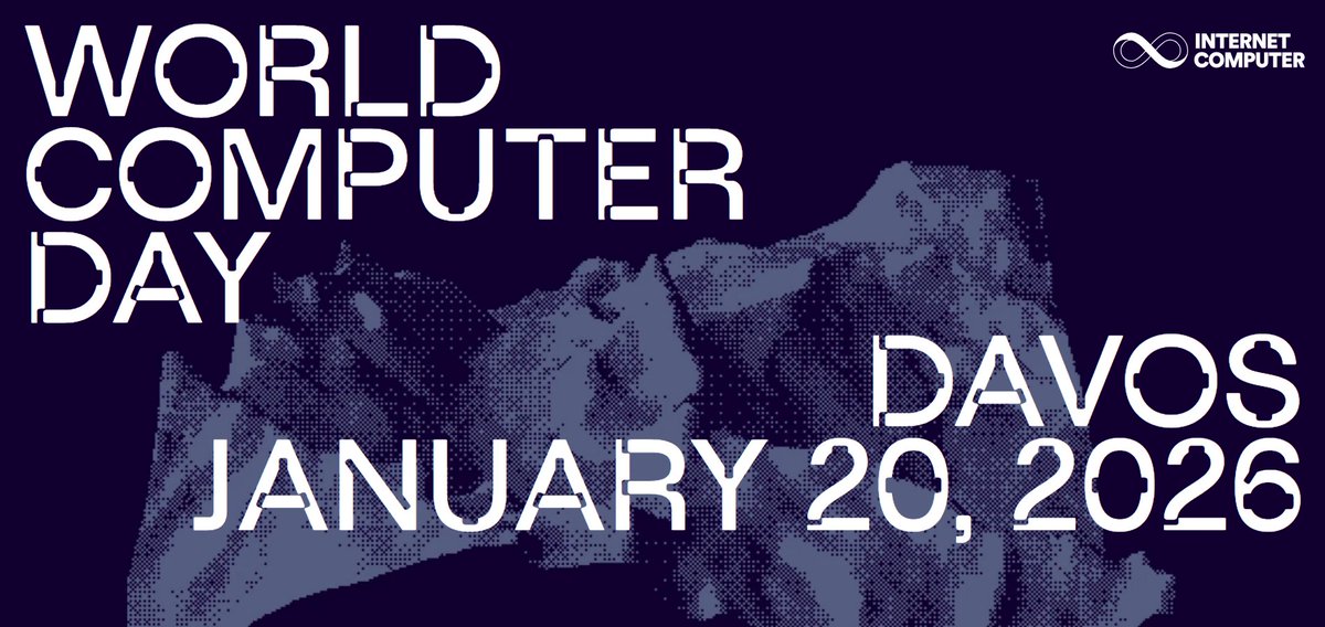 Today, amidst the global elite at the World Economic Forum, DFINITY hosts World Computer Day. While the rest of the crypto world talks about "price," we are talking about infrastructure.

— Real AI running fully on-chain.
— Enterprise Cloud Engines.
— The future of Sovereign