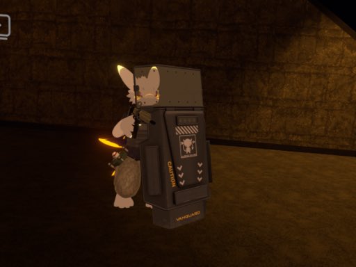 MAG_FUGA's tweet image. これはV睡する前にアバター写真用に撮ってたけどあまりにも撮影下手くそすぎて終わったもの

それはそれとして盾の半分透明でアサルトライフル持ってるほぼブラベのロスネくん