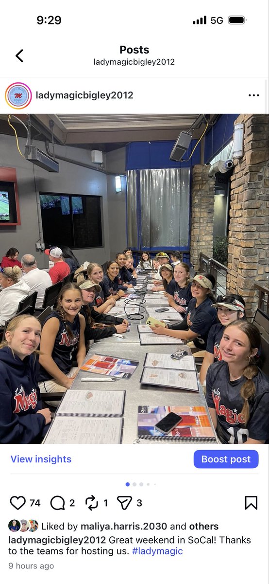 ladymagic2012's tweet photo. Traveled to SoCal this weekend for 5 games and a Combine workout.  Great work was had by all.  Went 5-0 on the weekend.  Thanks to the Firecrackers RTY, Explosion Kim, Wildcats Laukat, and Athletics Mercado Mangini for making it happen. Top quality teams and people. https://t.co/0RGCvLbV0g