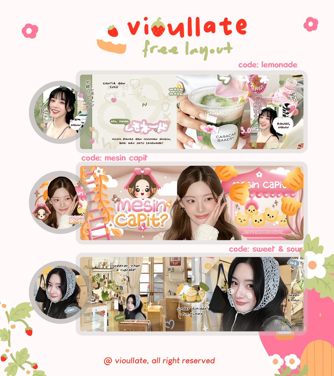 vioullate's tweet image. Help repost? Thankies &amp;lt;3 

ATTENSHUN ! Today is @piiaaneedu's birthday! 🥳 akan ada 3 FREE LAYOUT BY REQ yang bisa kalian klaim ✨💌

🌸 : by reply
🎂 : sekarang - 21.30 wib

Yuk ikut ramaikan bday kak pia 🫶
#zonauang