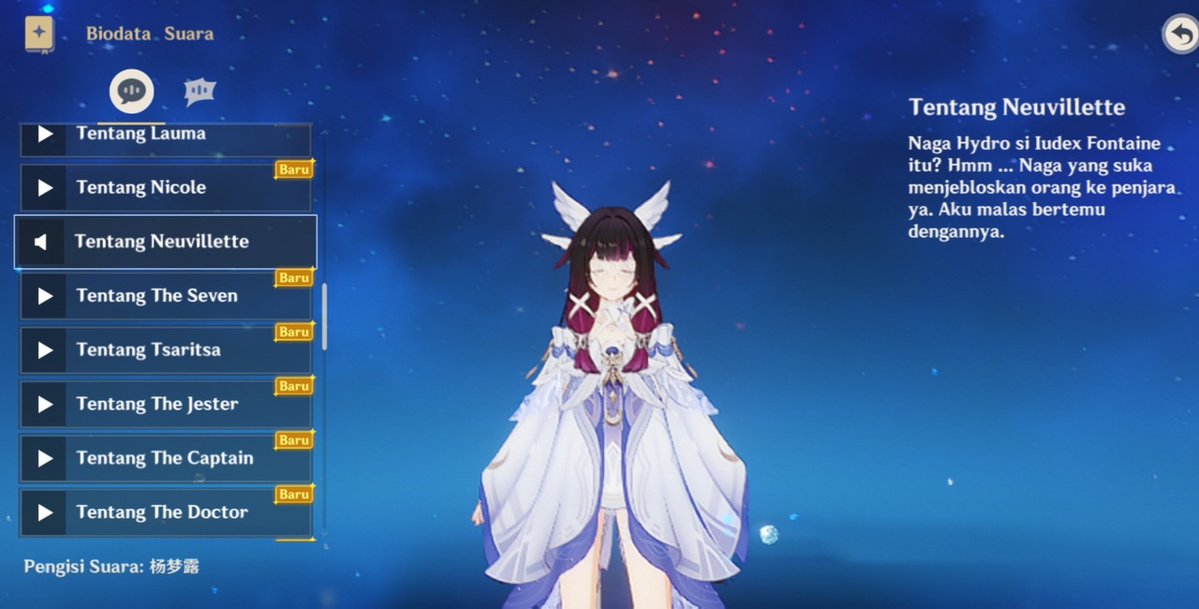 babufess's tweet image. Babu! Sender baru engeh ada voiceline tentang neuvillette, tapi nangiss banget pas bacaa wkwk 😭😭🫂🫂