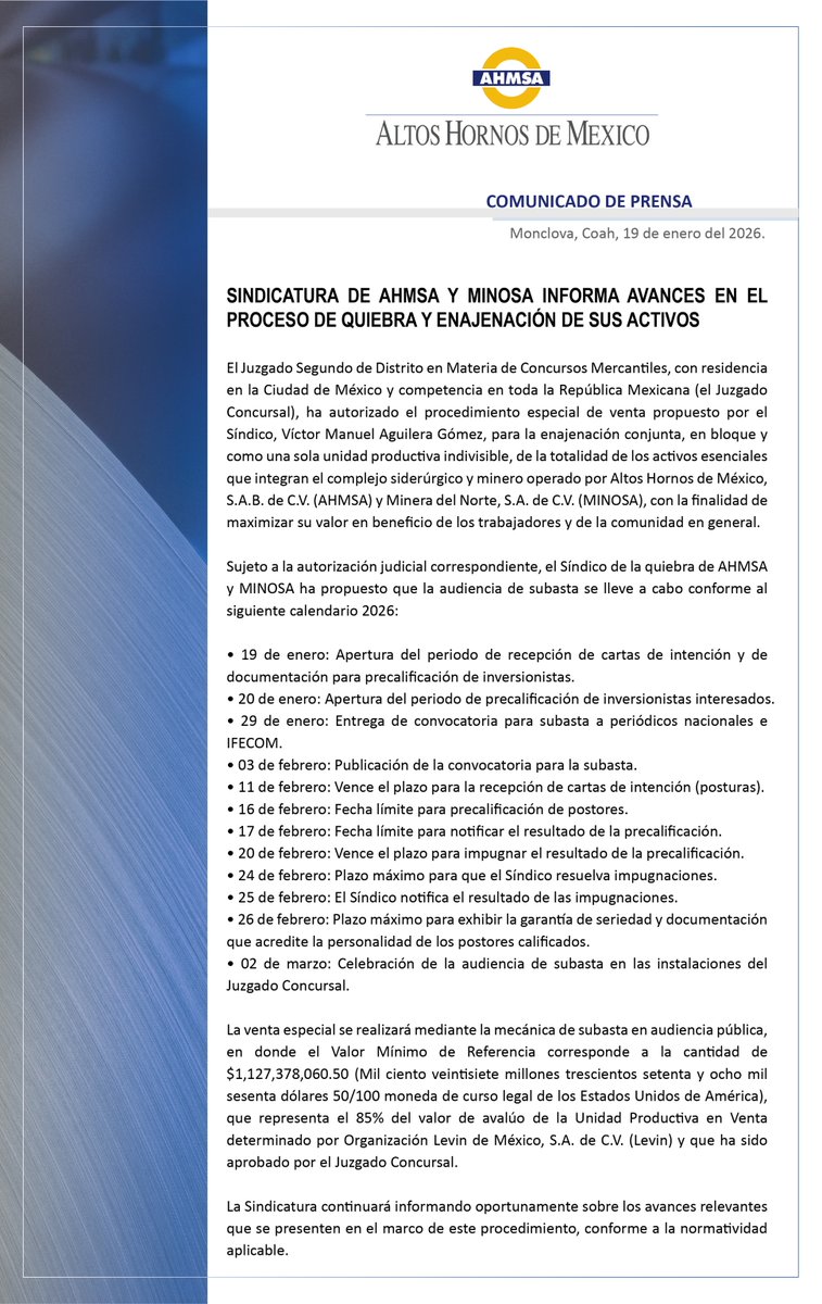 AHMSA tweet media