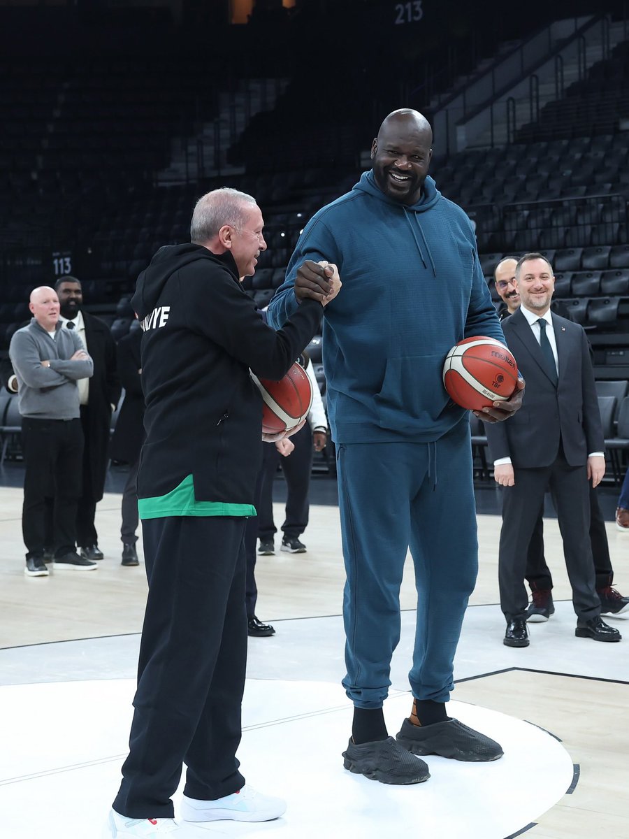 Cumhurbaşkanı Erdoğan, Shaquille O'Neal ile bir araya geldi