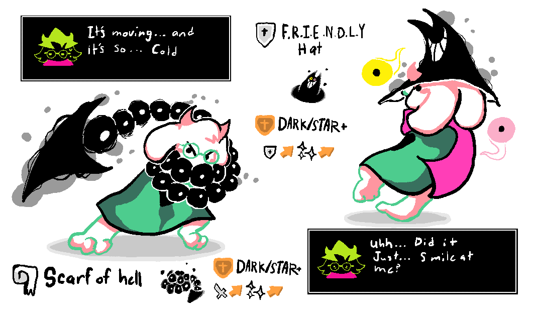 Mad_Majin's tweet image. IMAGE_FRIEND secret boss items, but more Ralsei related
#DELTARUNE