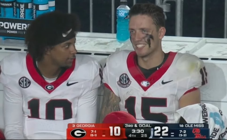 Carson Beck threw a game-sealing 4th quarter INT in each of his last 5 college losses.