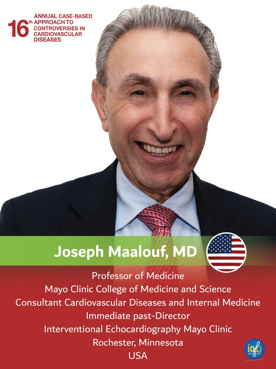 CVConfUAE's tweet photo. Meet our Featured Speaker - Joseph Maalouf, MD | Mayo Clinic | USA

Dubai, UAE | 7–8 February 2026
Register now and learn from the best @ https://t.co/zFSUfYxlti

#CVUAE2026 #MayoClinic #FeaturedSpeaker #CardiologyConference #HeartHealth #IPEevents https://t.co/0KnCtxXcZh