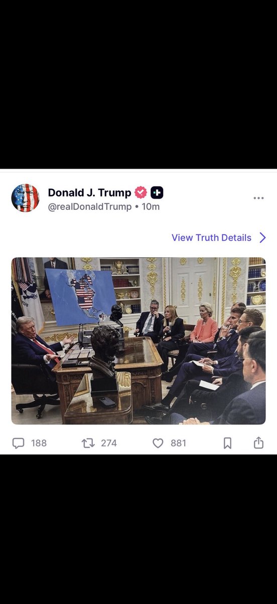 FringedCanuck's tweet image. Trump just posted this on Truth Social.

Well,lookie here Canada! Tick Tock……