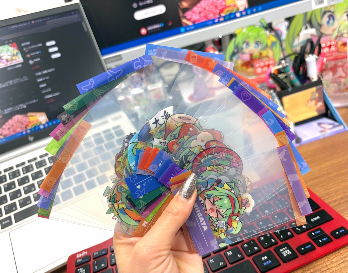 あ。こちらも全種手元にあったので、欲張って全部持ってみました