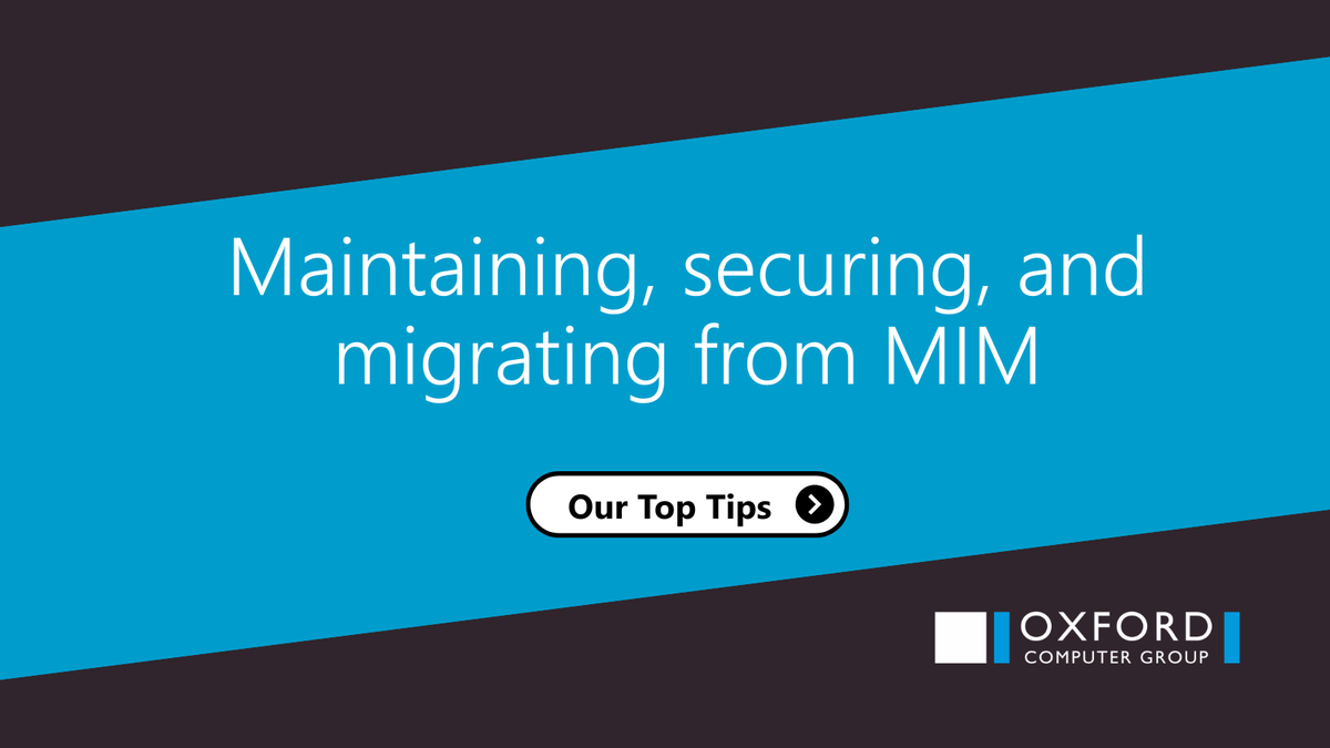 OCG_UK's tweet photo. Microsoft Identity Manager (MIM) plays a crucial role in many organizations, but are you maximizing its potential and securing it for the future? 

Discover our top tips for maintaining and securing MIM. 

https://t.co/pxiRVkRJG1 https://t.co/vg1gKl31f4