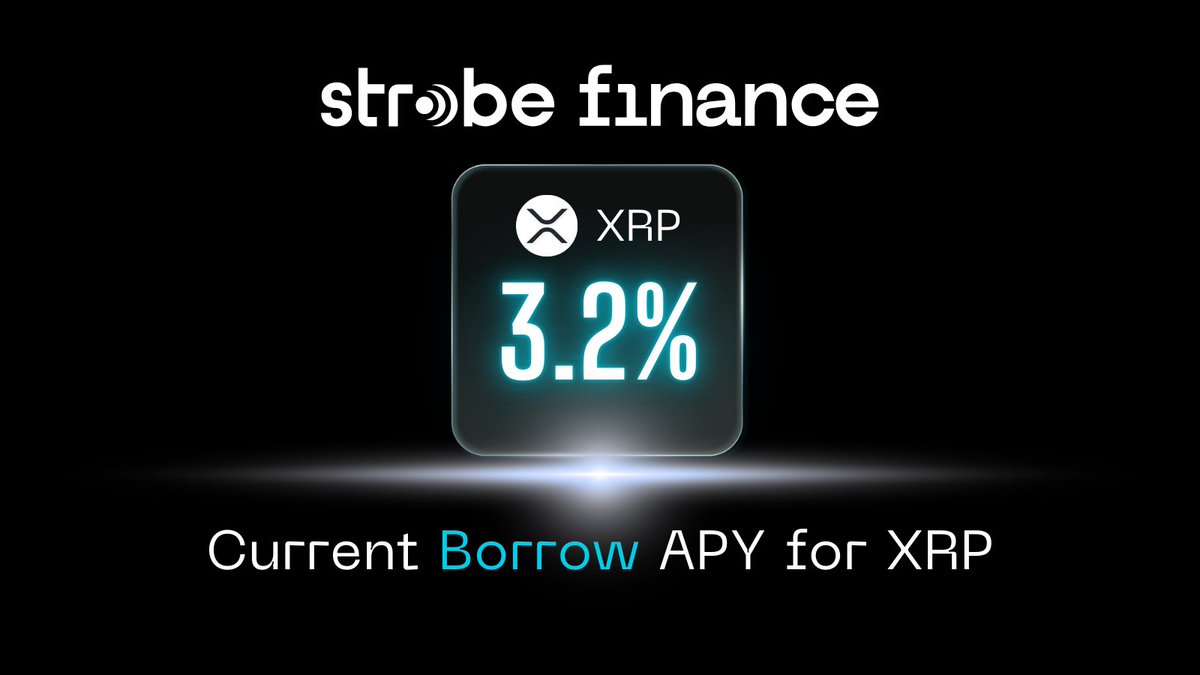 Borrowing $XRP is currently at 3.18% APY on Strobe. Explore native DeFi on  #XRPL, no wrappers. #XRPFi now: https://t.co/spYPXVXkGx