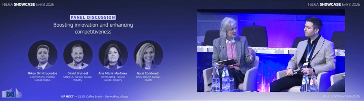 ConvergingEu's tweet image. Honored to be part of the @EU_HaDEA Showcase Event in Brussels and to contribute to shaping Europe’s innovation ecosystem. It's inspiring to see how #HorizonEU projects are delivering real impact.
#CONVERGING