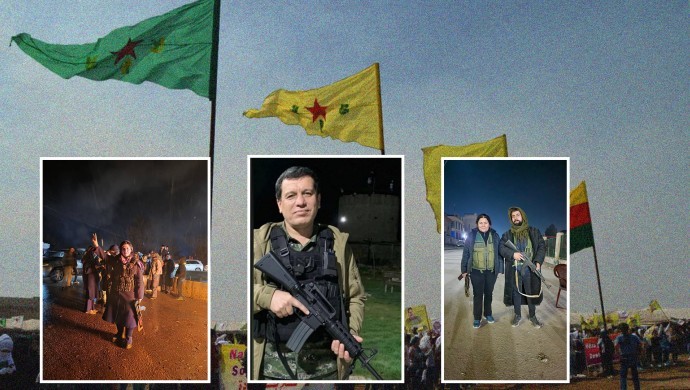 MaximeAzadi's tweet image. Tous les responsables kurdes de Rojava – dirigeants politiques, représentants de la société civile, négociateurs du volet militaire, jeunes et femmes – ont pris les armes.

Parmi eux figurent les coprésidents du Parti de l’Union démocratique (PYD), Perwin Youssif et Kharib Hisso,…