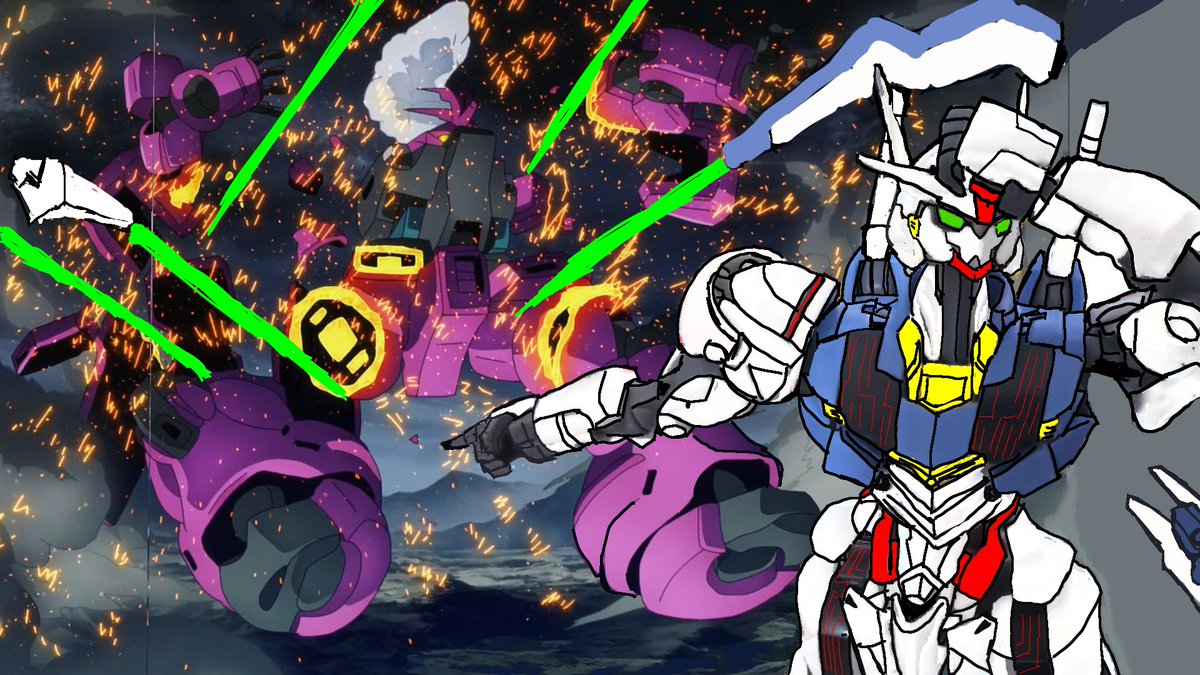 ghghhg1090143's tweet image. #水星の魔女 
跟风，实在不想画风灵以外的机体了