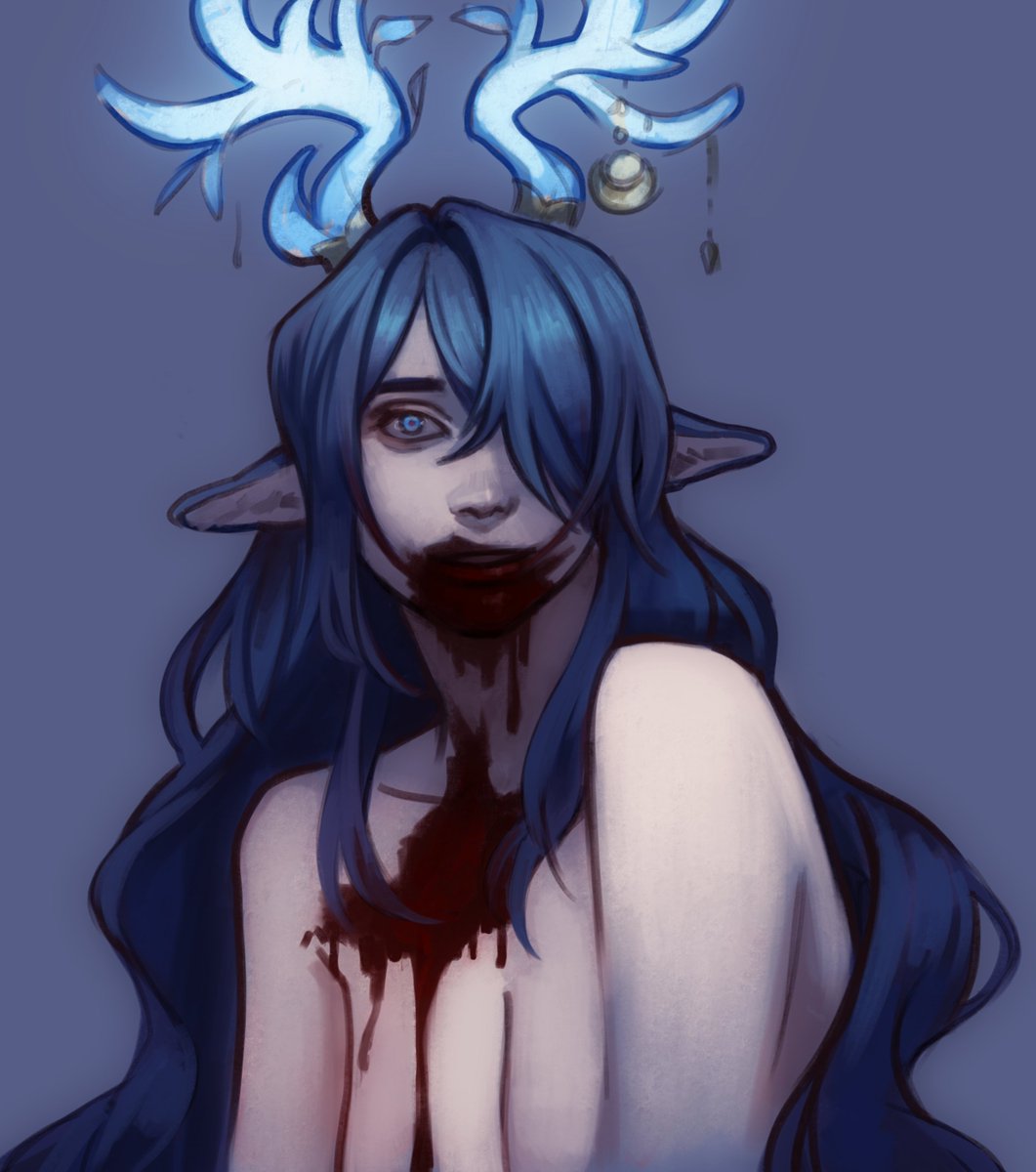 natfan666's tweet photo. They're eating some stupid fatui died in the wild forest. 
 
Did you know deers can eat meat and even prey on small animals?? 😱 

#Flins 
#lauma https://t.co/E2IMdODWSr