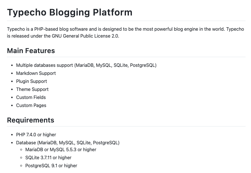 CloudLabX's tweet photo. #Typecho 1.3已发布！对于喜欢轻量博客程序的用户来说，这一次的更新带来了以下内容，属实是失踪人口回归了😂 https://t.co/tLc4Gqv17Z