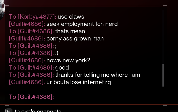 JazzNebula's tweet photo. @Bungie @A_dmg04 @BNGServerStatus this guy doxxed me can you do something about it and has threatened to ddoss https://t.co/JGFvaVAl4u