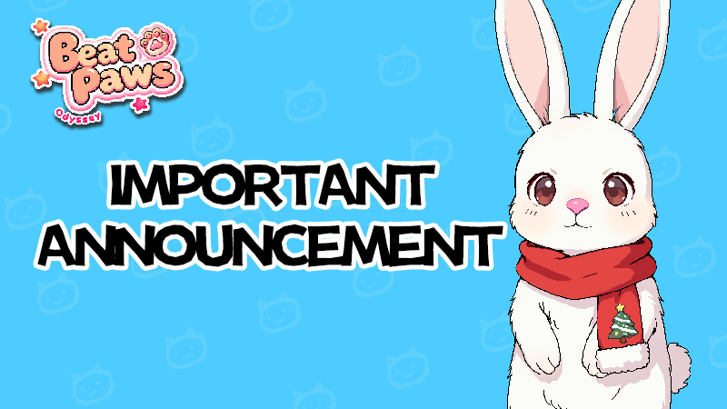BeatPawsOdyssey's tweet photo. We're moving our launch to Jan 22 🗓️

During final tests, we found a bug in Multiplayer. We need 48h to polish it and ensure your Day 1 experience is perfect! 

New Time:  Jan 22 @ 00:00 PST / 16:00 CST

Thanks for your patience! 💖

#BeatPawsOdyssey #Steam #GameDelay #IndieDev https://t.co/XwDsSdQpGa