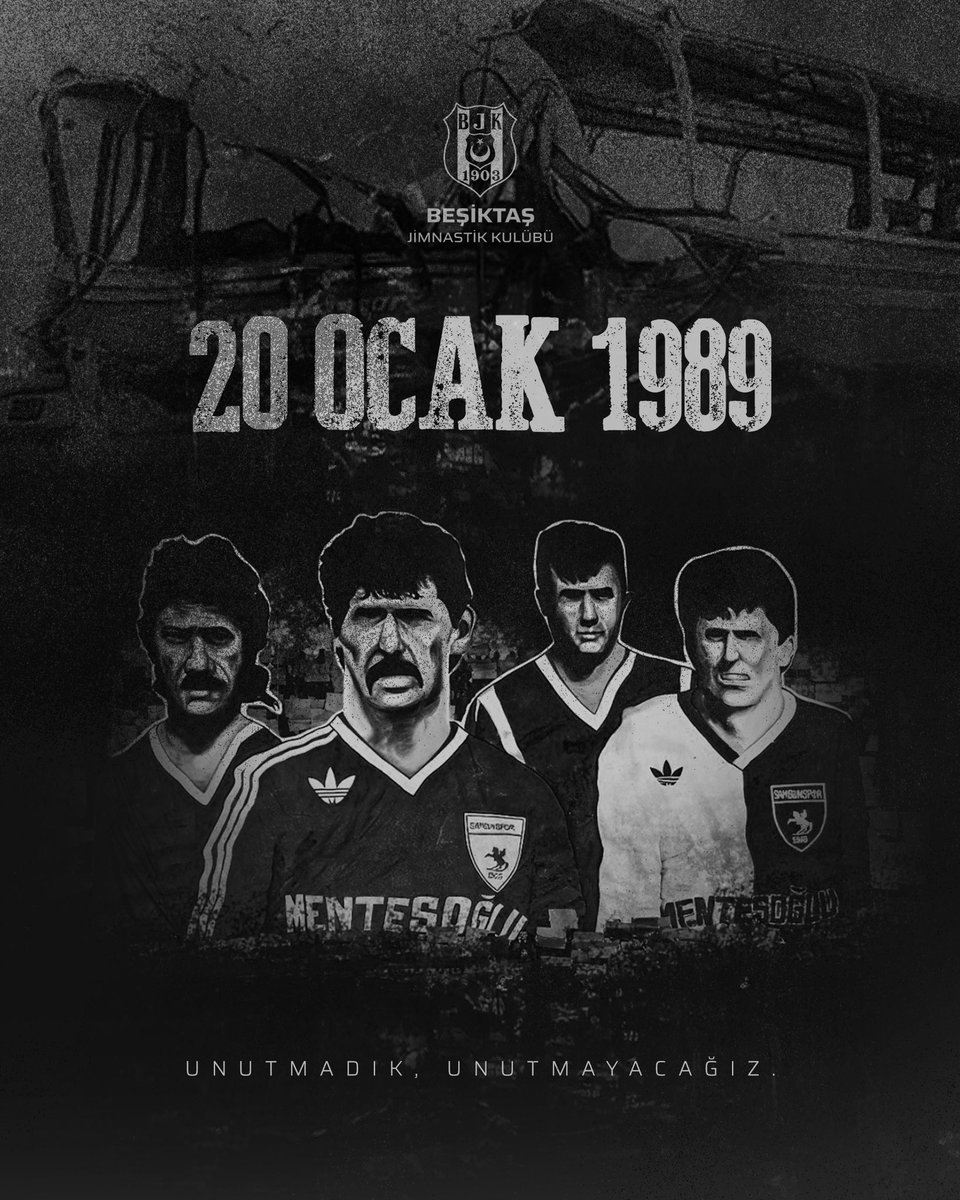 37 yıl önce meydana gelen trafik kazasında hayatını kaybeden <a href="/Samsunspor/">Samsunspor 🇹🇷</a> kafilesini rahmetle anıyoruz. 

#20Ocak1989