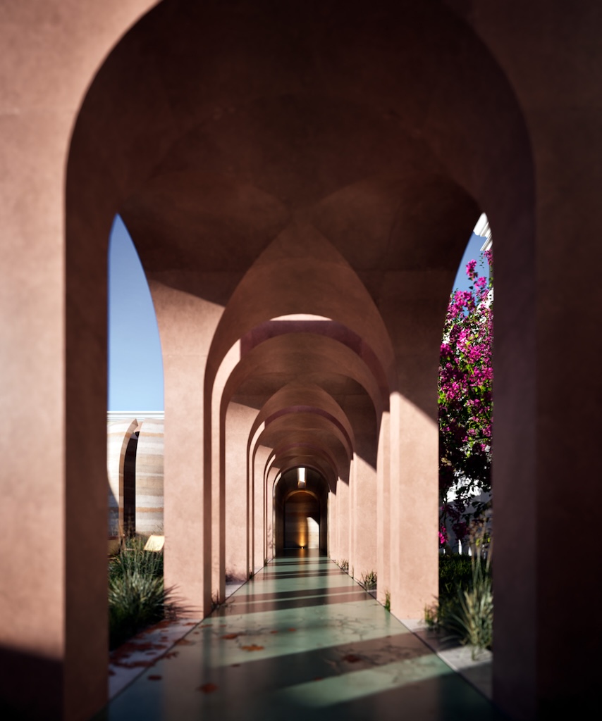 Architizer's tweet photo. This retreat is designed as a spatial sequence, using rammed earth walls, shaded porticos and water channels to control privacy, light, and cooling.

Project by: Studio Toggle
Details: https://t.co/BA5plrvBp6 https://t.co/iAidEYXAxM