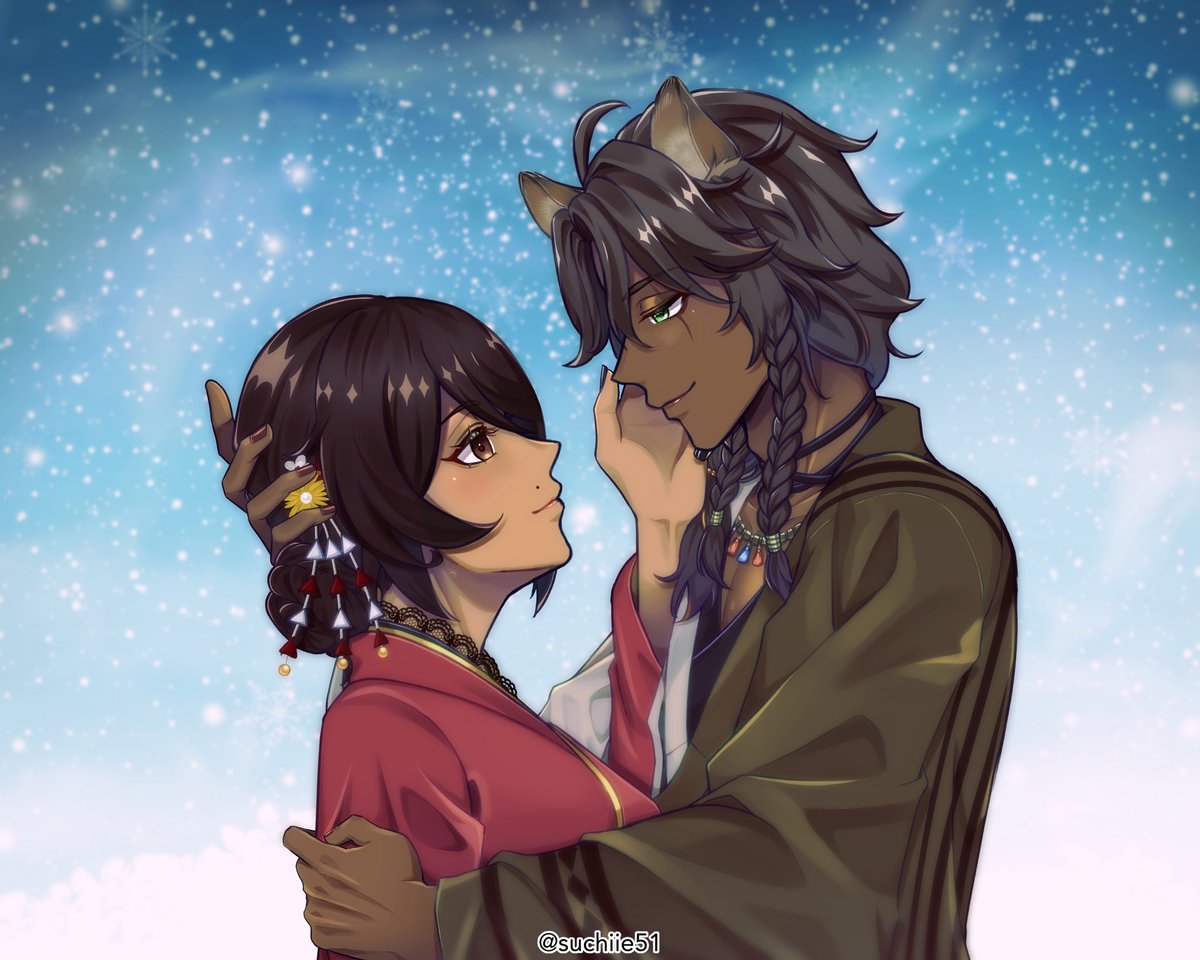 A0BASAI's tweet image. ✧˖° 🦁🪷 | 4 years °˖✧

“it’s cold, stay by me… stay by me forever.”

happy anniversary to twst en &amp;amp; leodana!
art by suchiie51
#twstプラス #twst夢 #twstyume #yumetwst
