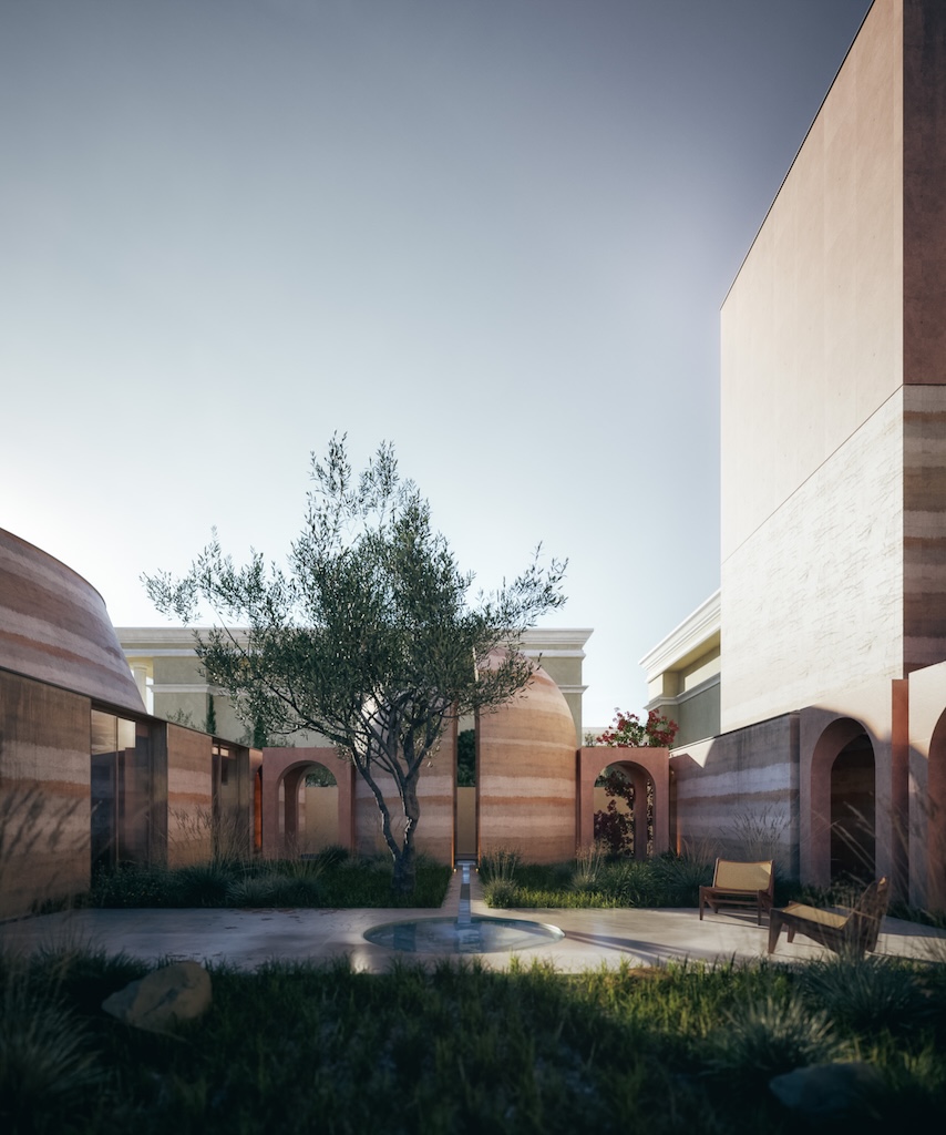 Architizer's tweet photo. This retreat is designed as a spatial sequence, using rammed earth walls, shaded porticos and water channels to control privacy, light, and cooling.

Project by: Studio Toggle
Details: https://t.co/BA5plrvBp6 https://t.co/iAidEYXAxM